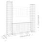 Gabionenkorb U-Form mit 2 Säulen Eisen 140x20x150 cm Gabionenkorb U-Form mit 2 Säulen Eisen 140x20x150 cm