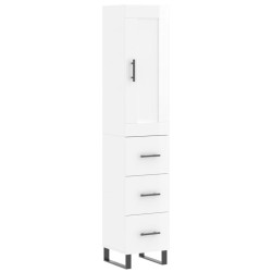 Highboard Hochglanz-Weiß 34,5x34x180 cm Holzwerkstoff