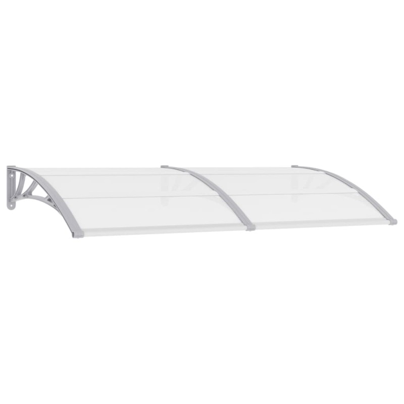 Türvordach Grau und Transparent 200×80 cm PC Türvordach Grau und Transparent 200×80 cm PC