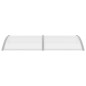Türvordach Grau und Transparent 200×80 cm PC Türvordach Grau und Transparent 200×80 cm PC