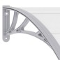 Türvordach Grau und Transparent 200×80 cm PC Türvordach Grau und Transparent 200×80 cm PC