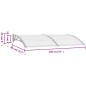 Türvordach Grau und Transparent 200×80 cm PC Türvordach Grau und Transparent 200×80 cm PC