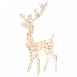 LED-Rentier Acryl Weihnachtsdekoration 140 LEDs 120 cm Bunt