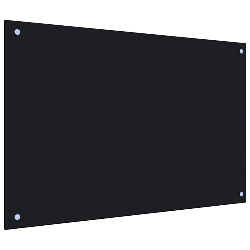 vidaXL Küchenrückwand Schwarz 90x60 cm Hartglas vidaXL Küchenrückwand Schwarz 90x60 cm Hartglas