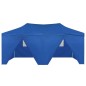 Profi-Partyzelt Faltbar mit 4 Seitenwänden 3×6m Stahl Blau Profi-Partyzelt Faltbar mit 4 Seitenwänden 3×6m Stahl Blau