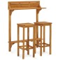 3-tlg. Balkon-Bar-Set Massivholz Akazie 3-tlg. Balkon-Bar-Set Massivholz Akazie