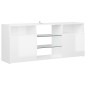 TV-Schrank mit LED-Leuchten Hochglanz-Weiß 120x30x50 cm TV-Schrank mit LED-Leuchten Hochglanz-Weiß 120x30x50 cm