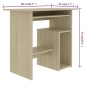 Schreibtisch Sonoma-Eiche 80x45x74 cm Holzwerkstoff Schreibtisch Sonoma-Eiche 80x45x74 cm Holzwerkstoff