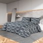 Bettwäsche-Set Grau 135x200 cm Baumwolle Bettwäsche-Set Grau 135x200 cm Baumwolle