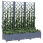 Pflanzkübel mit Spalier Dunkelgrau 120x40x121,5 cm PP Pflanzkübel mit Spalier Dunkelgrau 120x40x121,5 cm PP