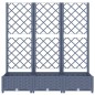 Pflanzkübel mit Spalier Dunkelgrau 120x40x121,5 cm PP Pflanzkübel mit Spalier Dunkelgrau 120x40x121,5 cm PP