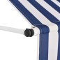 vidaXL Einziehbare Markise Handbetrieben 250 cm Blau/Weiß Gestreift vidaXL Einziehbare Markise Handbetrieben 250 cm Blau/Weiß Gestreift