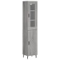Highboard Grau Sonoma 34,5x34x180 cm Holzwerkstoff Highboard Grau Sonoma 34,5x34x180 cm Holzwerkstoff