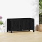 vidaXL Gartentruhe Schwarz 115x49x60 cm Massivholz Kiefer vidaXL Gartentruhe Schwarz 115x49x60 cm Massivholz Kiefer
