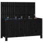 vidaXL Gartentruhe Schwarz 115x49x60 cm Massivholz Kiefer vidaXL Gartentruhe Schwarz 115x49x60 cm Massivholz Kiefer