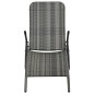 vidaXL Klappbare Sonnenliege Poly Rattan Grau vidaXL Klappbare Sonnenliege Poly Rattan Grau