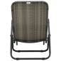vidaXL Klappbare Sonnenliege Poly Rattan Grau vidaXL Klappbare Sonnenliege Poly Rattan Grau