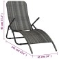 vidaXL Klappbare Sonnenliege Poly Rattan Grau vidaXL Klappbare Sonnenliege Poly Rattan Grau