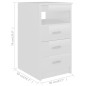 vidaXL Sideboard Schubladen Hochglanz-Weiß 40x50x76 cm Holzwerkstoff
