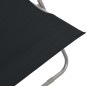 Klappbare Strandstühle 2 Stk. Stahl und Oxford-Gewebe Schwarz Klappbare Strandstühle 2 Stk. Stahl und Oxford-Gewebe Schwarz