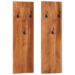vidaXL Wandgarderoben 2 Stk. 36x3x110 cm Massivholz Akazie