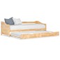 Ausziehsofa Bettgestell Kiefernholz 90×200 cm Ausziehsofa Bettgestell Kiefernholz 90×200 cm