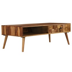 vidaXL Couchtisch Massivholz mit Honig-Finish 110x50x37 cm