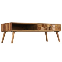 vidaXL Couchtisch Massivholz mit Honig-Finish 110x50x37 cm