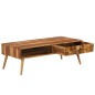 vidaXL Couchtisch Massivholz mit Honig-Finish 110x50x37 cm vidaXL Couchtisch Massivholz mit Honig-Finish 110x50x37 cm