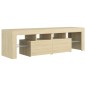 TV-Schrank mit LED-Beleuchtung Sonoma-Eiche 140x36,5x40 cm TV-Schrank mit LED-Beleuchtung Sonoma-Eiche 140x36,5x40 cm