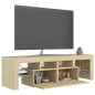 TV-Schrank mit LED-Beleuchtung Sonoma-Eiche 140x36,5x40 cm TV-Schrank mit LED-Beleuchtung Sonoma-Eiche 140x36,5x40 cm