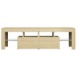 TV-Schrank mit LED-Beleuchtung Sonoma-Eiche 140x36,5x40 cm TV-Schrank mit LED-Beleuchtung Sonoma-Eiche 140x36,5x40 cm