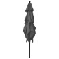 Sonnenschirm mit Aluminium-Mast 3-lagig Anthrazit 2,5x2,5 m Sonnenschirm mit Aluminium-Mast 3-lagig Anthrazit 2,5x2,5 m
