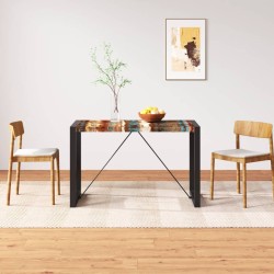vidaXL Esszimmertisch Altholz Massiv 120 cm