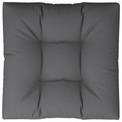 Palettenkissen 80x80x12 cm Grau Stoff