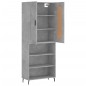 Highboard Betongrau 69,5x34x180 cm Holzwerkstoff Highboard Betongrau 69,5x34x180 cm Holzwerkstoff