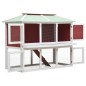 Kleintier-/Kaninchenstall 2 Etagen Rot Holz Kleintier-/Kaninchenstall 2 Etagen Rot Holz
