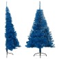 Künstlicher Halb-Weihnachtsbaum mit Ständer Blau 150 cm PVC Künstlicher Halb-Weihnachtsbaum mit Ständer Blau 150 cm PVC