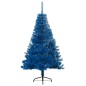 Künstlicher Halb-Weihnachtsbaum mit Ständer Blau 150 cm PVC Künstlicher Halb-Weihnachtsbaum mit Ständer Blau 150 cm PVC