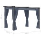 vidaXL Pavillon mit Vorhängen 3 x 3 m Anthrazit Stahl vidaXL Pavillon mit Vorhängen 3 x 3 m Anthrazit Stahl