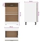 Unterschrank mit Schublade Braun Eiche-Optik 50x46x81,5 cm Unterschrank mit Schublade Braun Eiche-Optik 50x46x81,5 cm