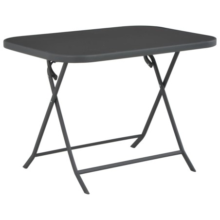 Klappbarer Gartentisch Grau 100 x 75 x 72 cm Glas und Stahl