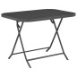 Klappbarer Gartentisch Grau 100 x 75 x 72 cm Glas und Stahl Klappbarer Gartentisch Grau 100 x 75 x 72 cm Glas und Stahl