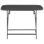 Klappbarer Gartentisch Grau 100 x 75 x 72 cm Glas und Stahl Klappbarer Gartentisch Grau 100 x 75 x 72 cm Glas und Stahl