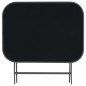 Klappbarer Gartentisch Grau 100 x 75 x 72 cm Glas und Stahl Klappbarer Gartentisch Grau 100 x 75 x 72 cm Glas und Stahl