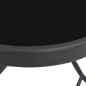 Klappbarer Gartentisch Grau 100 x 75 x 72 cm Glas und Stahl Klappbarer Gartentisch Grau 100 x 75 x 72 cm Glas und Stahl
