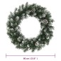 Weihnachtskranz mit LED-Leuchten Grün 60 cm PVC Weihnachtskranz mit LED-Leuchten Grün 60 cm PVC