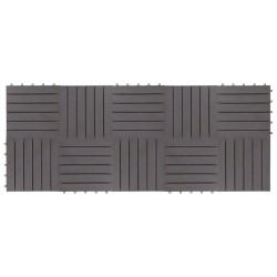 Terrassenfliesen 10 Stk. Grau 30 x 30 cm Massivholz Akazie