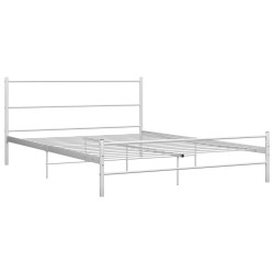 vidaXL Bettgestell Weiß Metall 120x200 cm