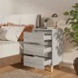 Nachttisch mit Massivholz-Beinen Grau Sonoma 40x35x69 cm Nachttisch mit Massivholz-Beinen Grau Sonoma 40x35x69 cm